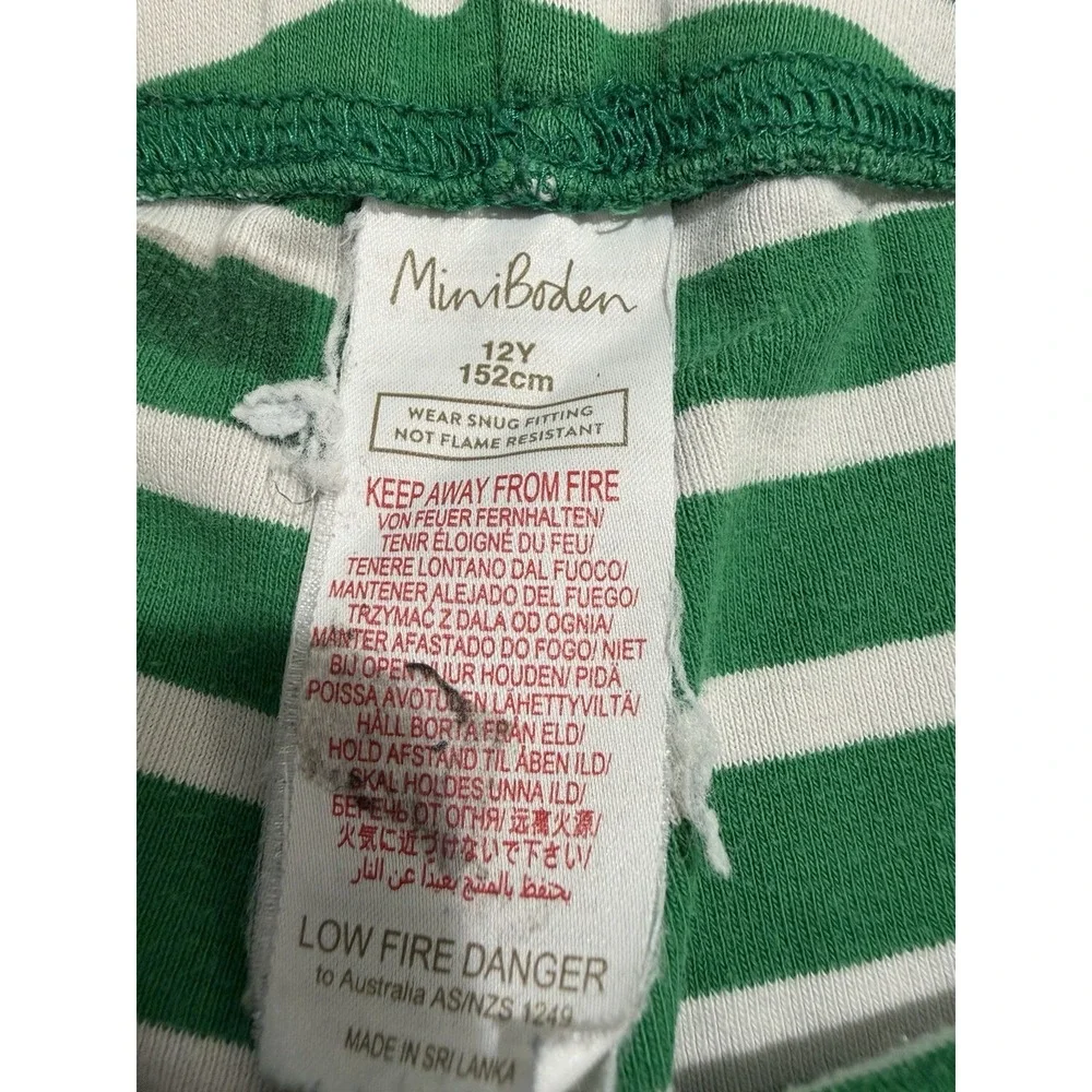 Mini Boden 6 Piece Bundle Of Holiday Striped Pajamas Sets Pants 11-13 Years